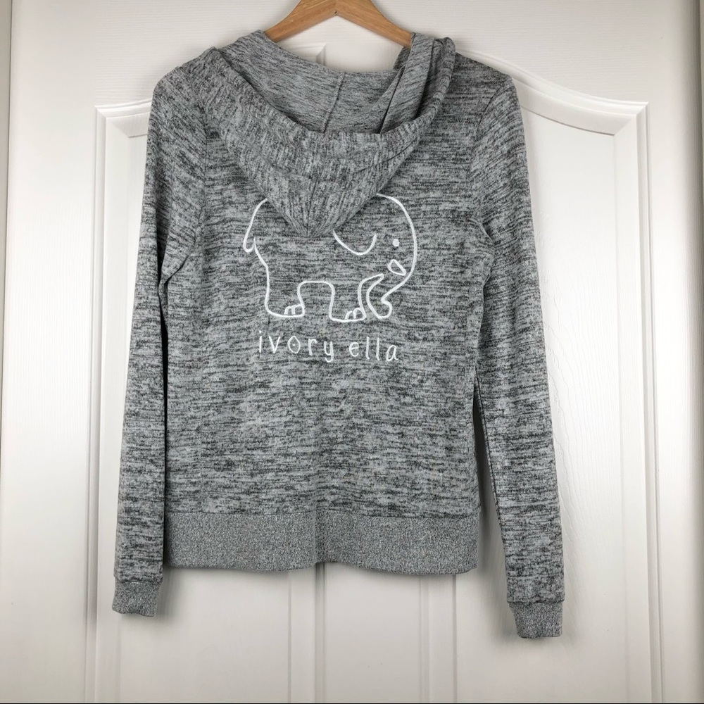Ivory Ella Gray Zip Jacket